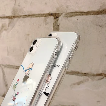 Kreatívne Roztomilý zvierat Japonsko Pet psa Akita Shiba Inu mačka Telefón puzdro pre iPhone 12 7 8 Plus 12 mini 11 Pro X XS Max XR Jasné kryt
