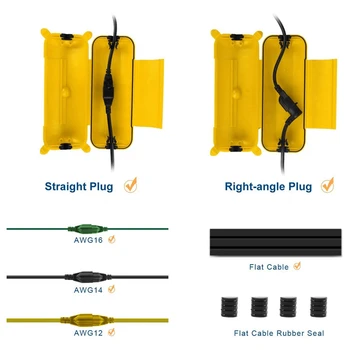 2Pc Vodotesné Spojenie Box Predlžovací Kábel Kryt Bezpečnosti Tesnenie pre Vonkajšie Zásuvky / LED Pásy Svetla / rozvodky