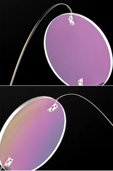 Flexibilné Pamäť Titán Kolo Bez Obrúčok Okuliare Rám Ženy Muži Ľahký Optické Okuliare Rámy Jasný Objektív Z862