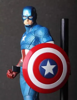 Disney, Marvel Avengers 19 cm Kapitán Amerika Akcie Obrázok držanie tela Model Anime Dekorácie Zber Figúrka Hračky model