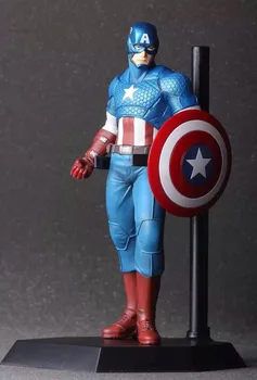 Disney, Marvel Avengers 19 cm Kapitán Amerika Akcie Obrázok držanie tela Model Anime Dekorácie Zber Figúrka Hračky model