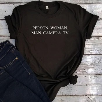 Človek, Žena, Muž, Fotoaparát, TV Tričko Ženy Vintage Oblečenie 90. rokov Grafické Tees Harajuku Trump 2020 Šaty Plus Veľkosť Punk XL
