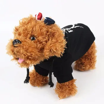PipiFren Čierne Psy Mikiny s Čínske Slová Tlač Oblečenie Pre Pet Psy, Mačky, Oblečenie Oblečenie S-XL roupas para cachorro