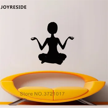 JOYRESIDE Jogy Meditiation Stenu Odtlačkový Šport Jogy držanie tela Stenu, Nálepky Buddha Vinyl Výzdoba Domov Izby Dekor Interiéru A904