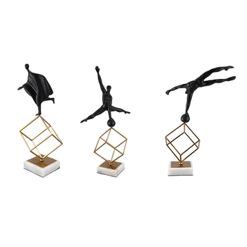 Stôl Socha Model Gymnastika Cvičenie Držanie Tela Figúrka Zobraziť Obývacia Izba Dekorácie Živice Mramor, Kov Remeselné