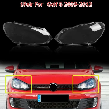 2 ks Auto Jasné Predného Svetlometu vedúci svetlo lampy Šošovky Kryt Prachu Shell pre Golf 6 MK6 2010-