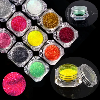 Cukor Farebné Holografické Na Nechty, Glitter Prášok Nail Art Krásy Letná Výzdoba Manikúra Pigment Nechtov Jemný Prach Tipy