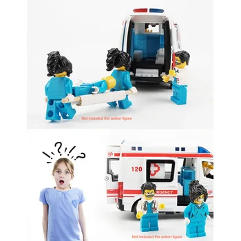 1:32 mesta diecast ambulancie núdzové toy model auta, svetlo, posunutím otvorte dvere Vzdelávacie Deti hračky pre deti