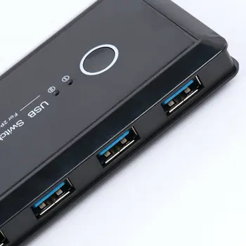 USB 3.0 Spínač Voliča 4 Port USB na Zdieľanie Switcher Pre PC, Skener, Myši, Tlačiarne pre Klávesnicu, Monitor, USB Prepínač