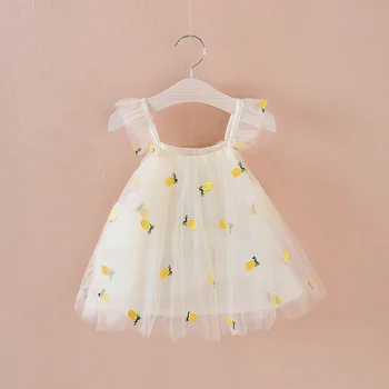 Baby Girl Dress Lete Roztomilý Tlač Šaty Deti Bez Rukávov Oka Šaty Pre Dievča