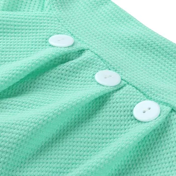ZADARMO PŠTROSIE Ženy Košele Voľné Bežné tvaru Tlačidlo Hore Tuhé Ušľachtilé Zelené tričko Krátky Rukáv 2019 Nové Módne Košele Ženy