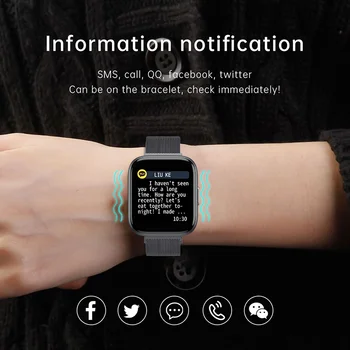 Smart Hodinky Mužov Bluetooth Hovor Pripomienka Nepremokavé Krvný Tlak Šport Smartwatch Žien Na Plný Dotykový Displej Podporuje Telefón Skemi