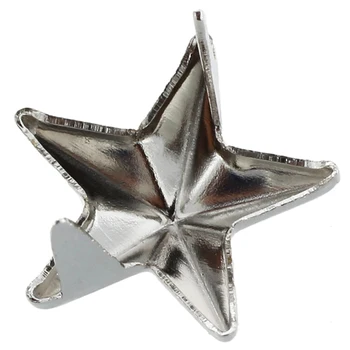 100 X silver star Nitov na taška/topánky/rukavice 10 mm