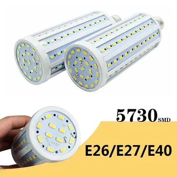 E27 LED Lampa AC 85-265V Žiarovka LED, 5W~150W 5730 2835SMD Kukurica Žiarovka úsporná Žiarivka Pre Domáce Dekorácie Svetla