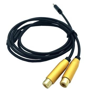Dual Rca Samica Na Typ-C, Usb C Signál Video Av Audio Konektor Kábla Viesť Kábel