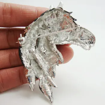 Drahokamu Brošňa Zvierat Vintage Kôň Horsehead Black Drahokamu Crystal Art Deco Brošňa Pin