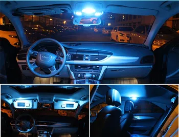 7Pcs White Ice Blue LED Lampa Auto Žiarovky Interiér Balík Kit Pre 2012-2017 Fiat 500 Dome batožinového priestoru špz Svetlo