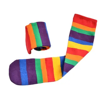 Nové Jarné, Jesenné Dieťa Teplé Ponožky Baby Girl Zodpovedajúce Farbám Dúhy Farba Trubice Ponožky Módne Detské Ponožky