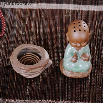 Sochu budhu kadidlo kužele keramické kadidlo platničkový sporák, napaľovačka diskov santalového dreva kadidlo cievka Buddha ozdoby domov zen dekor
