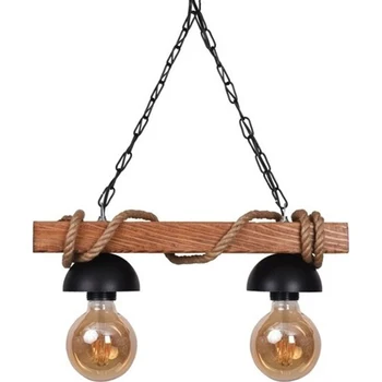 Drevené lano Vešiak 1-2-3 luster osvetlenie drevené Loft konopné lano vešiak lampy, svietidlá, Bar, Kaviareň zahŕňa 2021 Východnej