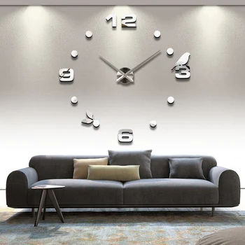 2019 doprava zadarmo nový skutočný kov 3d diy akryl zrkadlo nástenné hodiny pozerať hodiny domáce dekorácie moderné ihly quartz nálepky