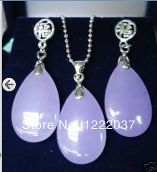 Veľkoobchod Šperky svetlo fialová kameň náhrdelník prívesok náušnice sady