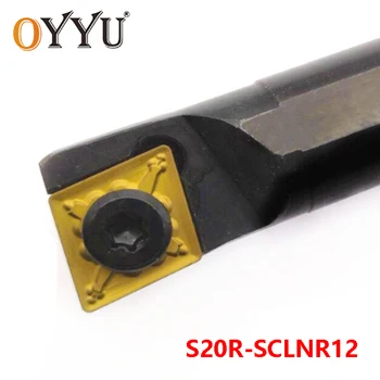 OYYU S20R-SCLNR12 20 mm SCLNR Karbidu Vložky pre Držiteľa Sústruhu Frézy CNC Ramienka Otáčania Nástroja Nudné Bar