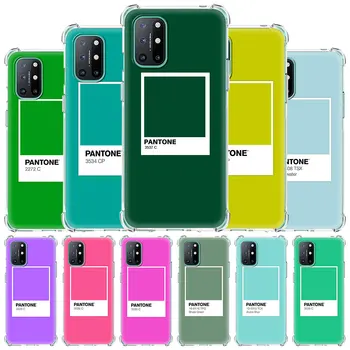 Pantone Color karty Jasné, Mäkké puzdro pre OnePlus 8T 7 8 Nord N100 N10 7T Pro 5G Z Airbag Kryt Telefónu pre 1+ NordN100 NordN10 8Pro
