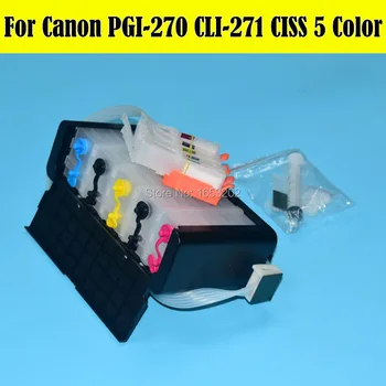 5 Farba/Sadu CISS Pre Canon PIXMA MG5720 MG5721 MG5722 MG6820 MG6821 MG6822 Pre Tlačiarne Canon PGI-270 CLI-271 Ciss