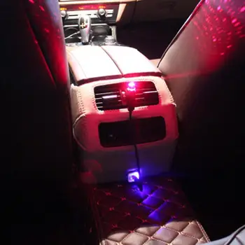 Univerzálny Mini LED Auto Strechy Star Nočné Osvetlenie Interiéru Galaxy Lampa Okolia Plug Svetlo USB Svetlo Atmosféru Dekorácie V4E4