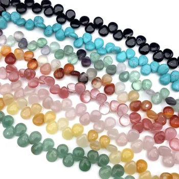 Prírodný kameň kvapka Vody tvar voľné korálky Crystal semifinished string perličiek DIY Elegantný Náhrdelník Náramok Šperky Robiť