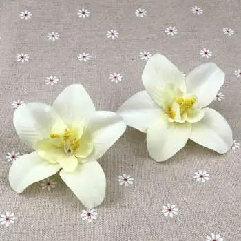 Biely Umelý Kvet Hlavy Voľne Kvety Hodváb Carter orchidea 20 Hlavy Pre Domova Corsage Kvety Tortu Vňaťou