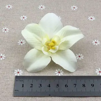 Biely Umelý Kvet Hlavy Voľne Kvety Hodváb Carter orchidea 20 Hlavy Pre Domova Corsage Kvety Tortu Vňaťou