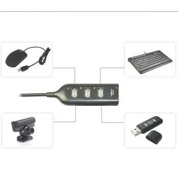 7 Porty USB3.0 Adaptér Hub Power on/off Prepínač s LED Indikátor Plug & Play, vysokorýchlostné USB Hub Pre Prenosné PC, Notebook