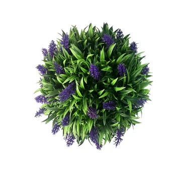 2 ks Fialová Umelé Závesné Kvetinové Rastlina Levanduľa Topiary Loptu Dekor Kôš Hrniec 30 cm