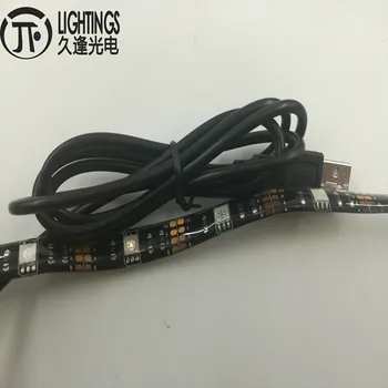 USB DC 5V Nepremokavé RGB LED Pásy 5050 0,5 M 50 cm 15LEDS LED Svetlo Flexibilné Pásky Vianočné Osvetlenie Pre TV joj, Osvetlenie