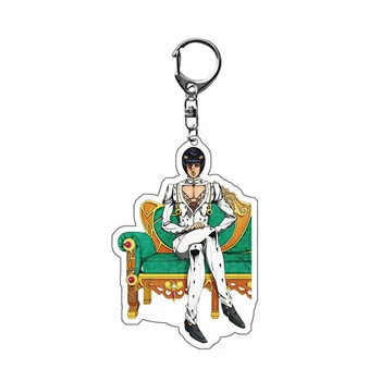 JoJos Bizarné Dobrodružstvo Taška Prívesky Keyring Japonské Anime Kreslený Obrázok Kujo Jotaro Auta, Kľúčenky Keychain Šperky