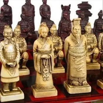 Čínsky 32 kusov šach/box/Xian Terracota Bojovník doprava Zadarmo