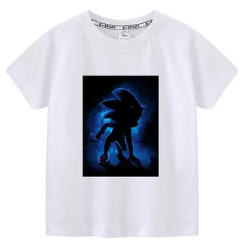 Vysoko Kvalitné Bavlnené tričko Deti T-shirt Sonic The Hedgehog Chlapci Dievčatá Topy Tees Deti Krátkym Rukávom Letné Batoľa Oblečenie