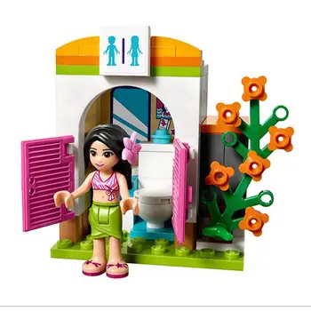 Dievčatá Série Hračiek Lete Pool Puzzle Montované Budovy Mesta Model Budovy Hrať Predstavivosť Dieťaťa