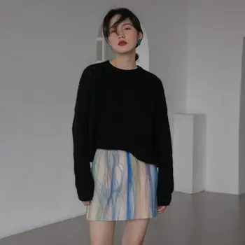 Vintage Semiš Sukne Ženy Vysoký Pás Farebné Umelecké reprodukcie Sukne A-Line Krátke Mini Gotický mujer faldas Streetwear Faldas