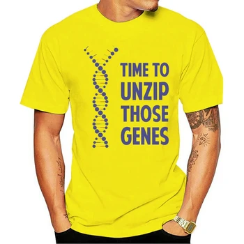 Čas Rozbaliť Tie Gény, Genetické Bežné Krátky Rukáv Mužov Letné T-shirts Muž List Tlač Tričko okolo Krku Tees