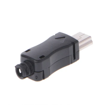 10Sets DIY Mini 5PIN USB 2.0 Zástrčku S Plastovým Krytom S Chvost Konektor D5BD