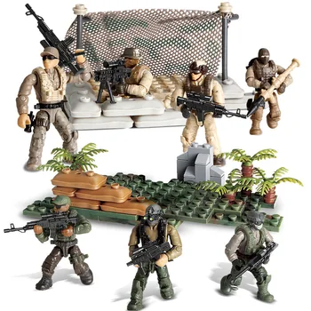 Anti-terorizmus Série Akčné Figúrky Stavebné Bloky, Špeciálne Vojenské Sily SWAT Vojakov Mestskej Polície Model Nastaviť Hračky pre Chlapcov