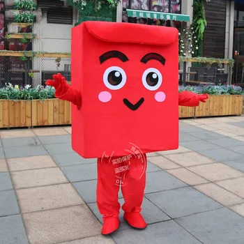 Čínsky Nový Rok Maskot Kostým Šťastie, Peniaze Hongbao Peniaze Červené Obálky Paketové Kreslená Postavička Maskot Kostým Vianočné Oblečenie