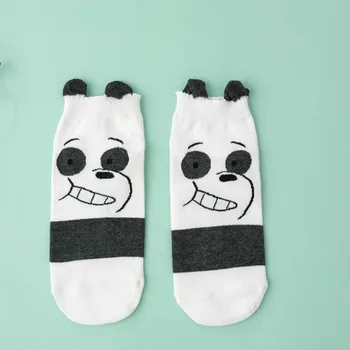 2020 Nové Produkty Unisex Denne Wild Cartoon Zvierat Vzor Priedušnej Bavlny Plytké Úst Dámy Ponožky
