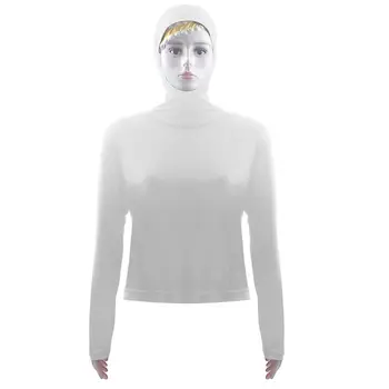 2020 Módne Ženy S Dlhým Rukávom S Kapucňou Top Shirt Ochranu Pred Slnkom Topy Tee Úsek Plávať Jednofarebný Pulóver S Kapucňou Topy Opaľovací Krém Nosenie