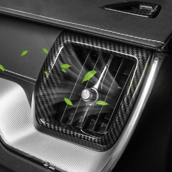 Pre Volvo XC60 2018 2019 2020 ABS Chrome Uhlíkových Vlákien Auto control Panel (Ovládací Panel Ventilačné Výbava Mäkké odvzdušňovací Panel Kryt Auto Príslušenstvo