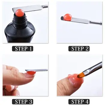 Obojstranná Multifunkčná Rýchle Rýchle Lepidlo Rozšírenie Nail Art Pen UV Gél Tip Builder Stierky Vlasov Kefa Manikúra Nástroj