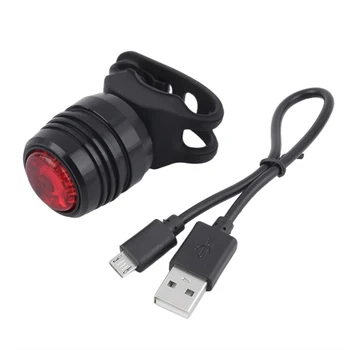 1 ks z Hliníkovej Zliatiny USB Nabíjateľné 3-Režim Požičovňa Svetlometu Nepremokavé Cyklistické Chvost Zadné Výstražné Červené Svetlo svetlo S USB Kábel